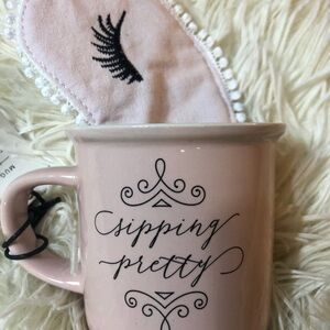 Pink Mug with Sipping Pretty Design